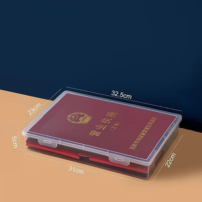 1Pc Transparent Storage Container Plastic Dustproof Box Stationery Jewelry Portable Large Capacity A4 A5 File Organizer Supplies