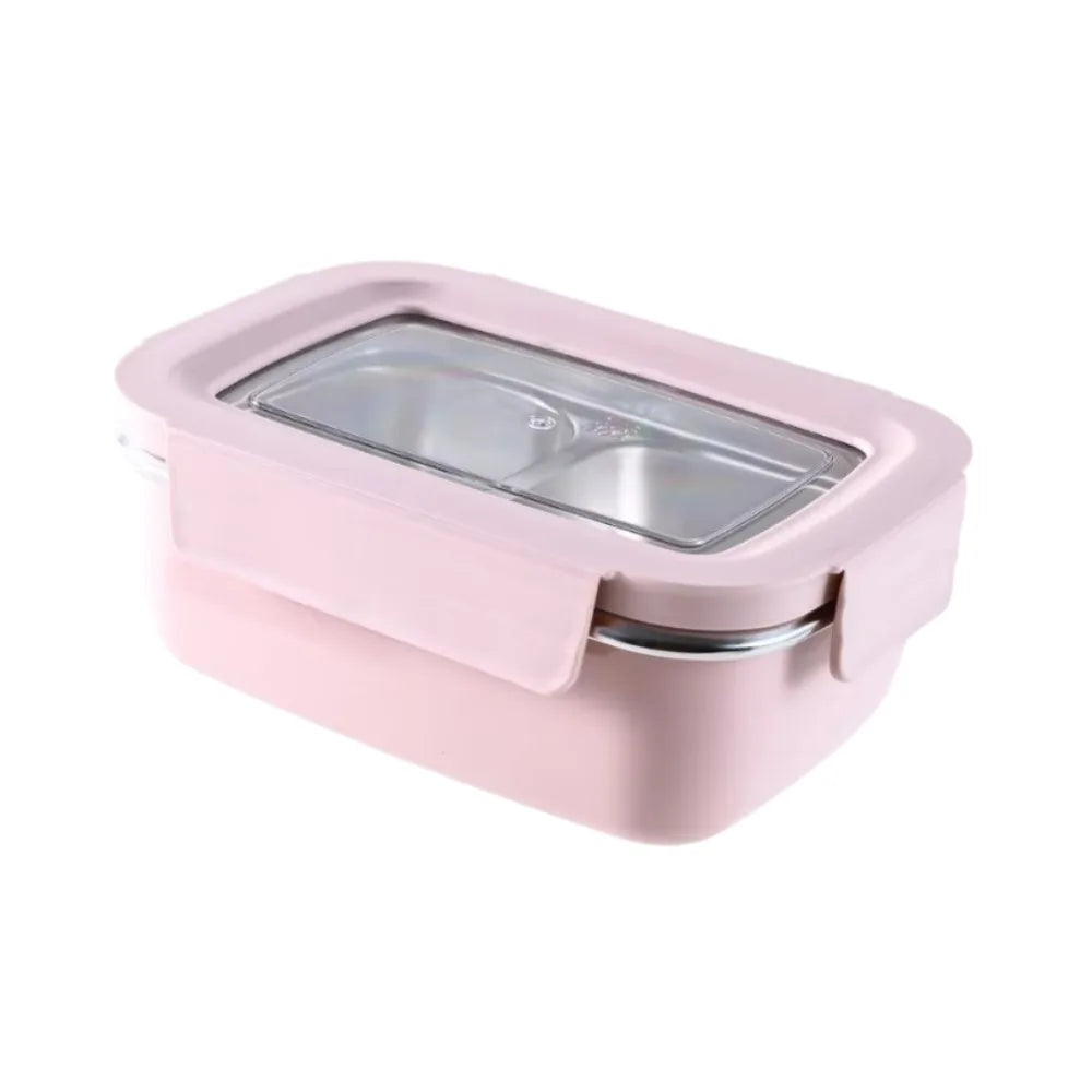 Stainless Steel Lunch Box with Lid Food Warmer with Compartments Leak Proof Reusable Stackable Salad Fruit Food Container