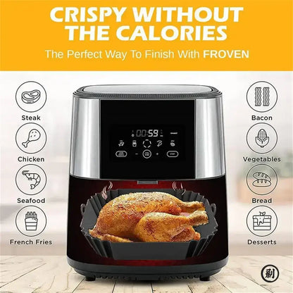 1pcs Air Fryer Silicone Liners Square Airfryer Liners Reusable Air Fryer Accessories Replacement for Parchment Airfryer Liners