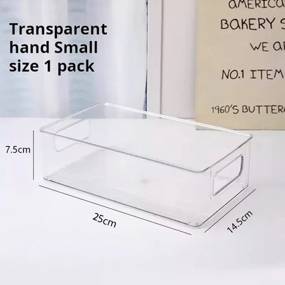 1piece Desktop Storage Box Plastic Acrylic Shelf Storage Basket Transparent Waterproof High Aesthetic ValueStackable Box