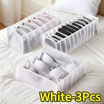Clothes Organizer Jeans Storage Box Organizer Box Wardrobe Clothes Storage Boxes with Compartments Socks Underwears Bras Storage