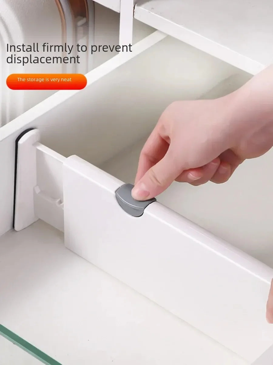 Adjustable Extendable Plastic Drawer Divider Thickened Wardrobe Socks No Punching Storage Drawer Divider Kitchen Living Room