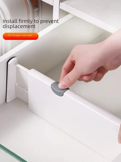 Adjustable Extendable Plastic Drawer Divider Thickened Wardrobe Socks No Punching Storage Drawer Divider Kitchen Living Room