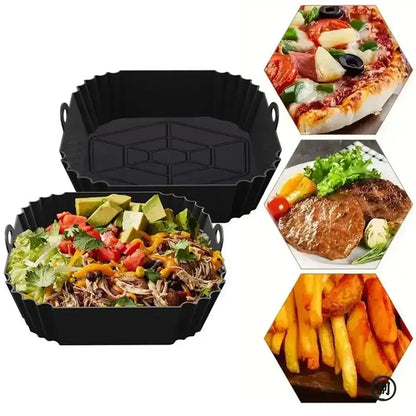 1pcs Air Fryer Silicone Liners Square Airfryer Liners Reusable Air Fryer Accessories Replacement for Parchment Airfryer Liners