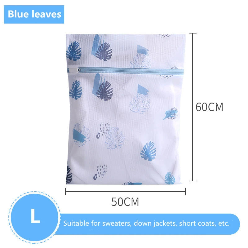 Laundry Bag Fine Mesh Cute Printted Washing Bags For Washing Machine Clothes Organizer Underwear Bra Clean Basket Multiple Sizes