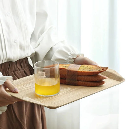 Wooden Tray Cake Bread Tray Put Water Cup Flat Tray Household Kitchen Storage Tray