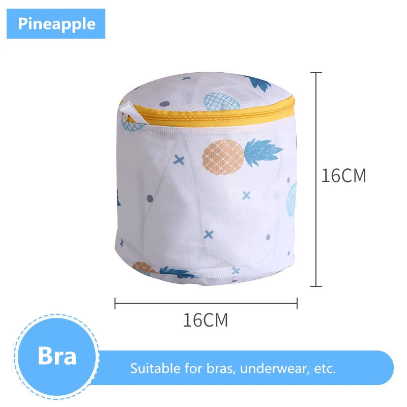 Laundry Bag Fine Mesh Cute Printted Washing Bags For Washing Machine Clothes Organizer Underwear Bra Clean Basket Multiple Sizes