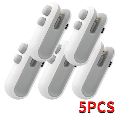 Mini Portable Sealing Machine, 2-in-1 Snack Household Rechargeable Sealing Machine, Vacuum Preservation Sealing Machine