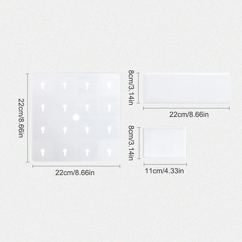 1PC/2PCS/4PCS Wall Perforation-free Plastic Shelving Bathroom Wall Wall Hanging Student Bedroom Dormitory Headboard Hole