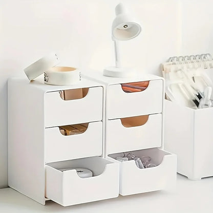 Mini Chic 3-Tier Drawer Organizer for Desk Perfect for Office Supplies, Jewelry Cosmetics Storage Desk Organizer