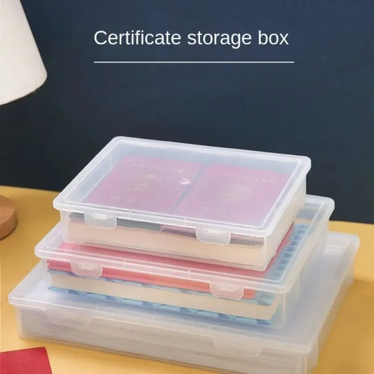 Document Organizer Household Certificate File A4 Box Important Information Household Registration Book Dust Proof Storage