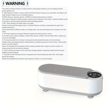 jewelry cleaning machine, jewelry automatic 360 ° deep cleaning tool, ultra portable, USB charging, high-frequency vibration
