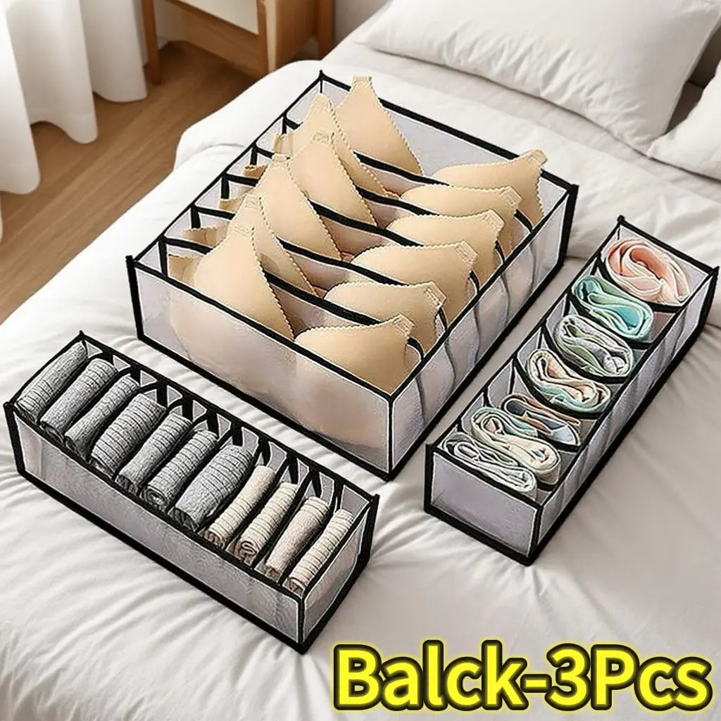 Clothes Organizer Jeans Storage Box Organizer Box Wardrobe Clothes Storage Boxes with Compartments Socks Underwears Bras Storage