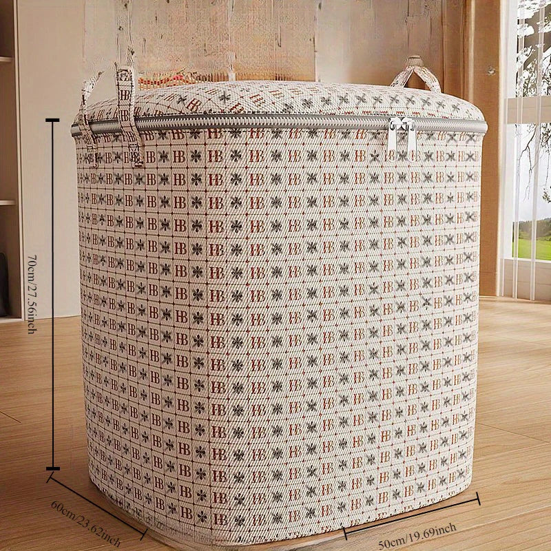 Home Storage Bag Large-Capacity Multifunctional Closet Organizers with Handle and Lids Moving Quilt Storage Basket