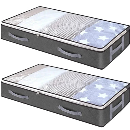 Under bed Storage Bag For Portable Foldable Quilt Bags Wardrobe Clothes Organizer Storage Box Dustproof Organizer Large Capacity