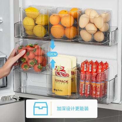 1PCS Refrigerator Side Door Storage Box Food Vegetable Fruit Eggs Fresh Organizer Household Kitchen Fridge Containers Boxes