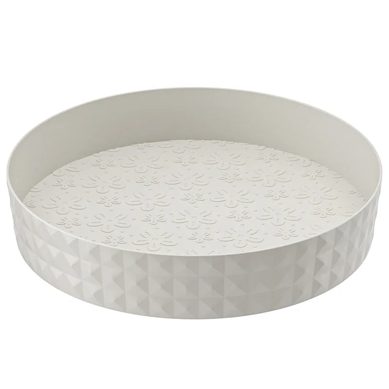 1Pc Kitchen Storage Spice Rack 360 Degree Rotating Cabinet Storage Rack Tray Cosmetic Storage Rack Non-slip Spice Round Rack